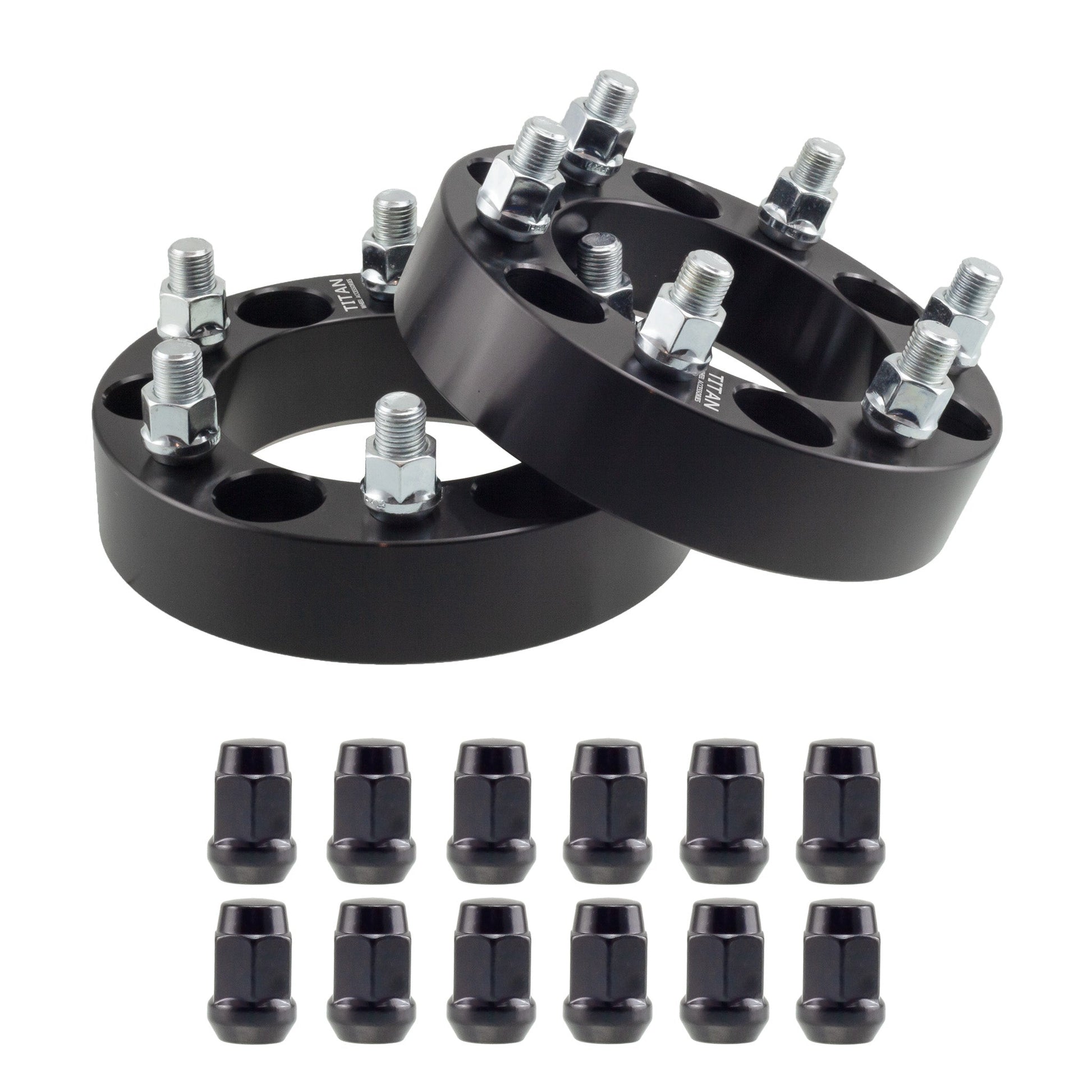 1.25" Titan 6x4.5 to 6x5.5 Wheel Adapters for Dodge Dakota Durango Nissan Pathfinder | 1/2x20 Studs | Titan Wheel Accessories