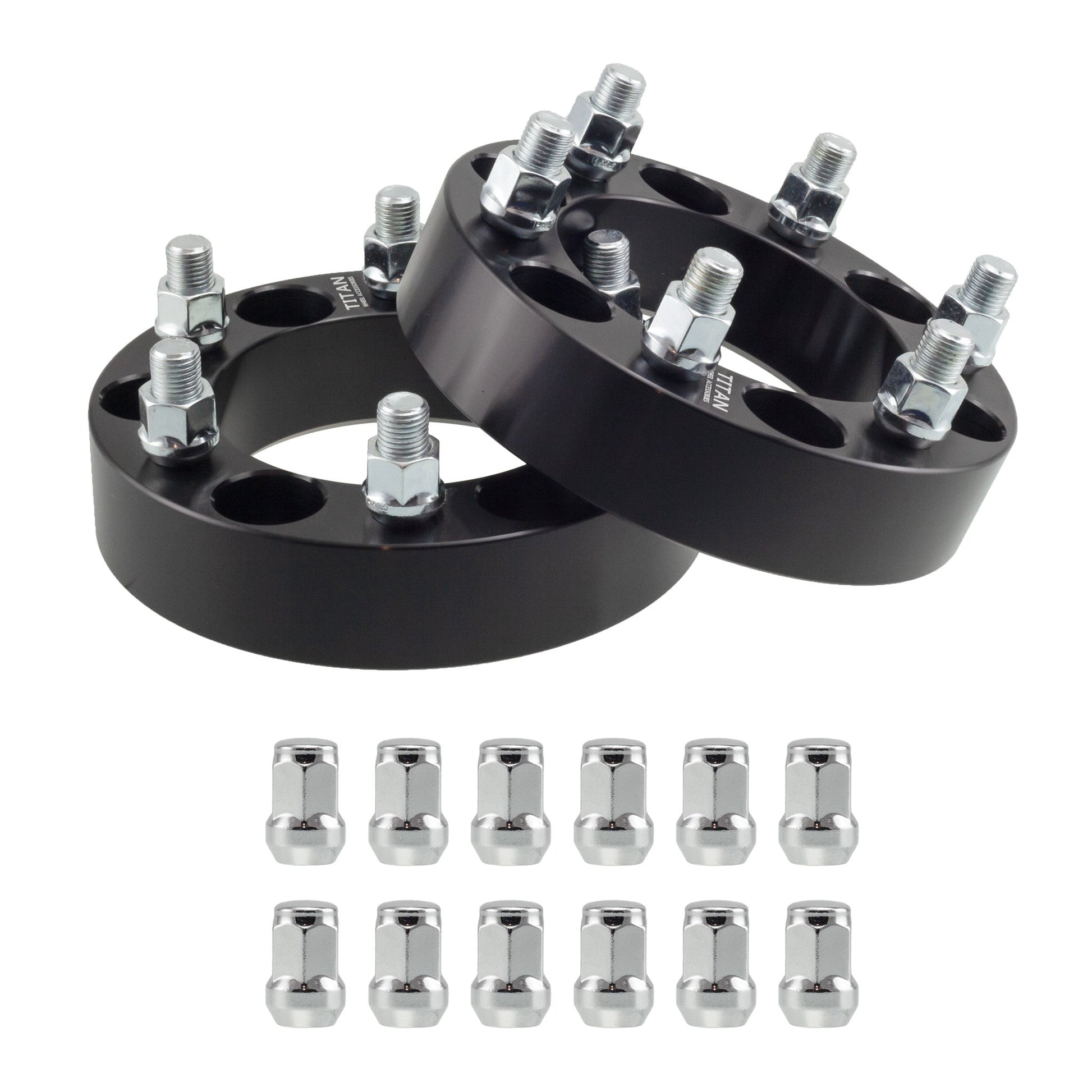 1" Titan Wheel Spacers for Escalade Sierra Silverado Suburban | 6x5.5 (6x139.7 | 14x1.5 Studs | Titan Wheel Accessories
