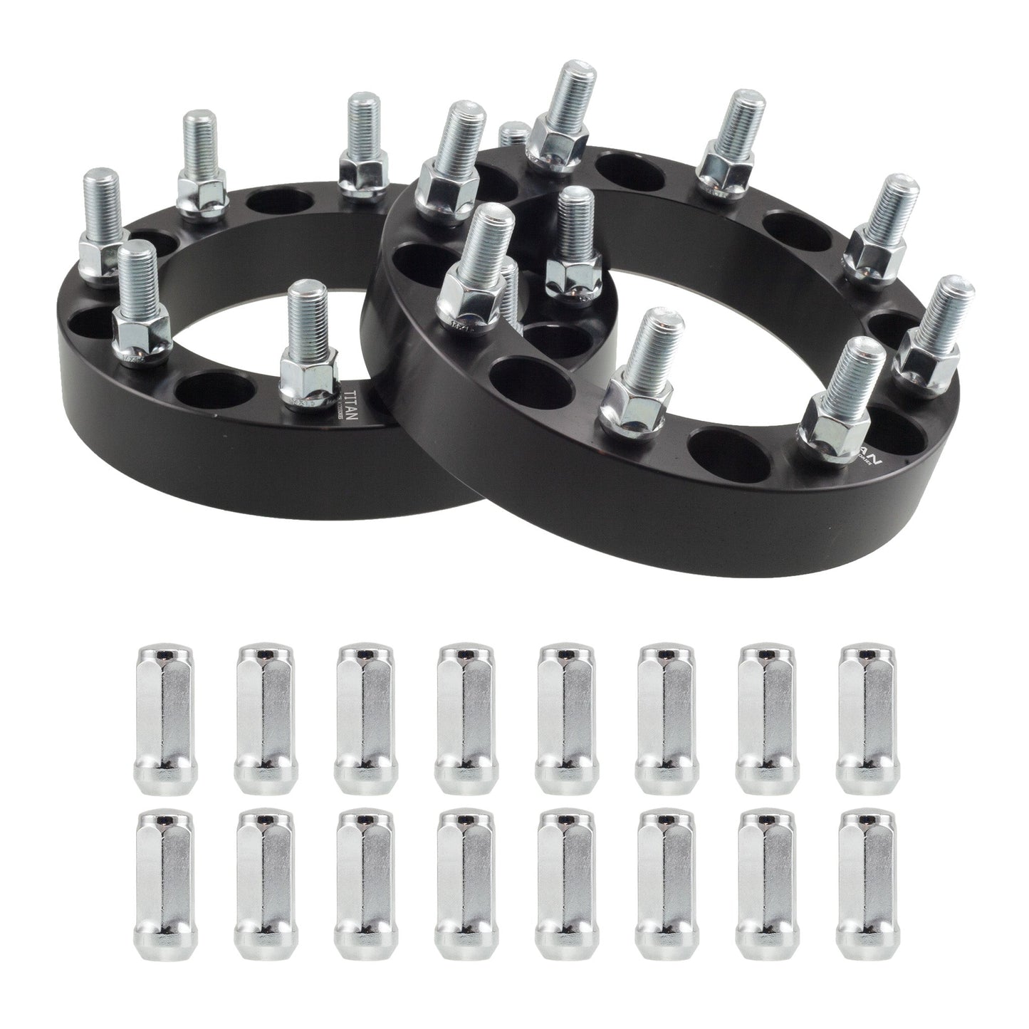 2.5" Titan Wheel Spacers for GMC Savana Sierra 2500 3500 | 8x6.5 | 14x1.5 Studs | Titan Wheel Accessories