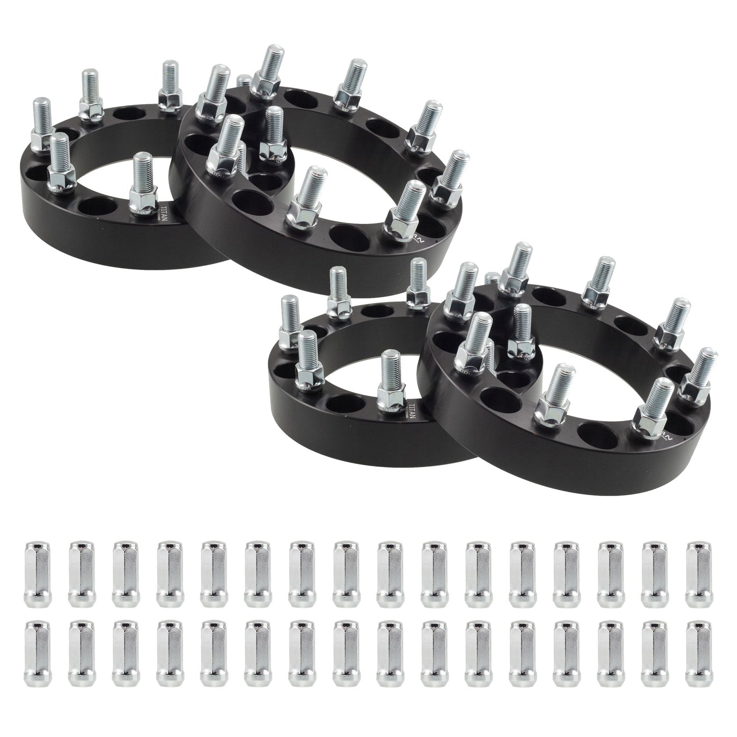 2" (50mm) Wheel Spacers for Nissan NV Ram 2500 3500 | 8x6.5 | 121.3 Hubcentric |14x1.5 Studs |