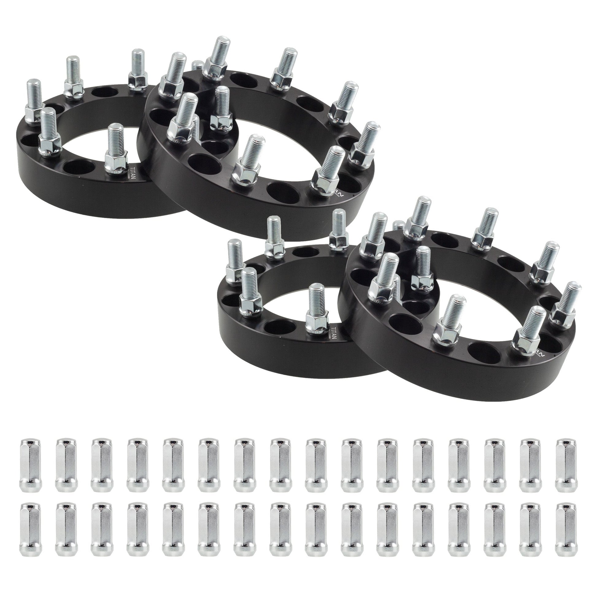 2" (50mm) Titan Wheel Spacers for GMC Sierra Savana 2500 3500 | 8x6.5 | 116.7 Hubcentric |14x1.5 Studs | Titan Wheel Accessories